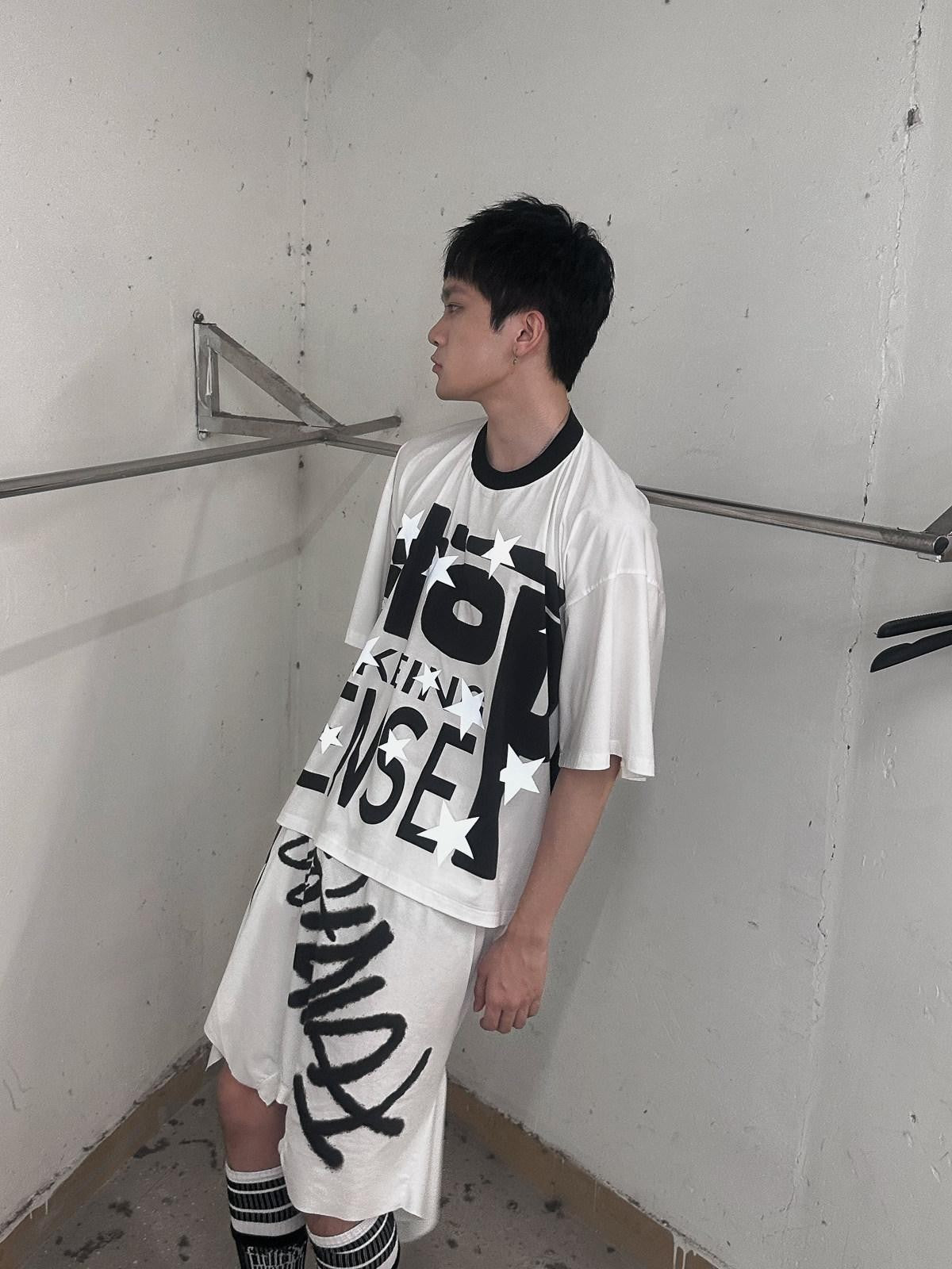 FULLTIDE Black White Luminous Structured Oversized Women&
