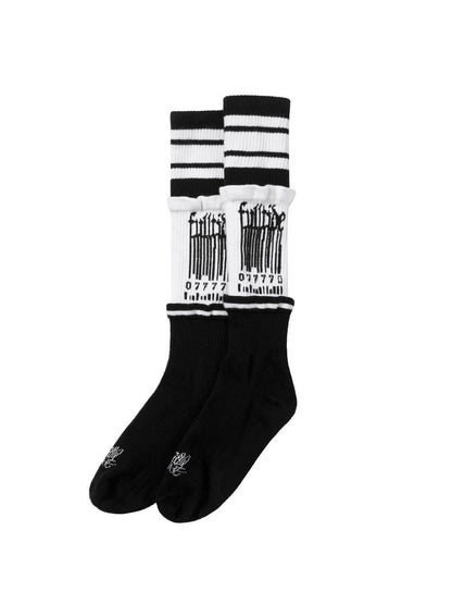 FULLTIDE Comfort Cushioned High Crew Unisex One Size Black White Pack Socks