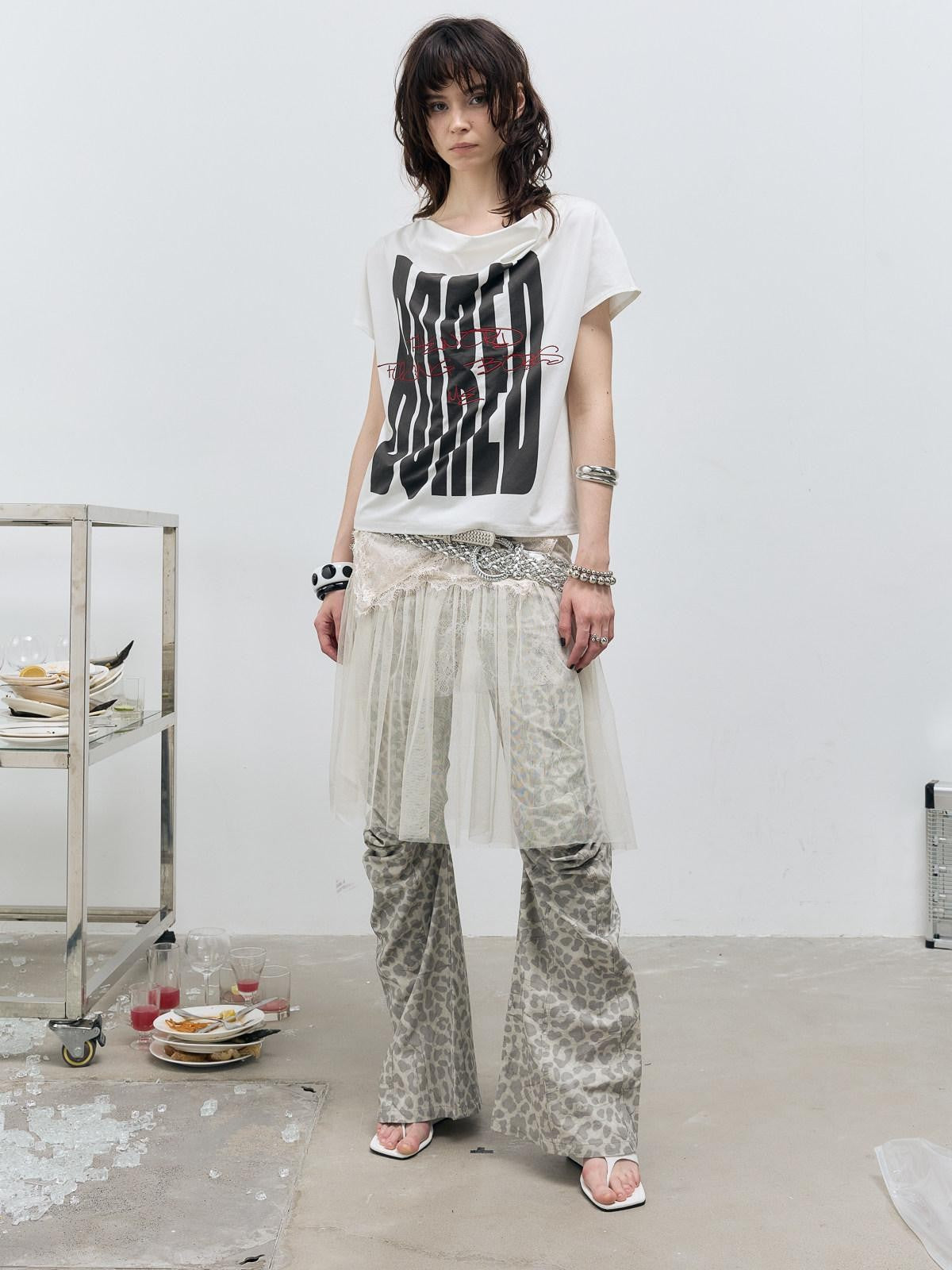 FULLTIDE Deconstructed Leopard Asymmetrical Women&