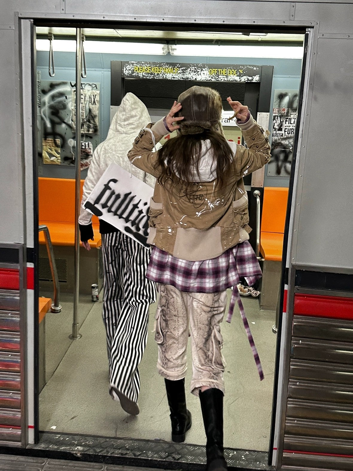 FULLTIDE Detachable Hood Cotton Denim Loose Fit Street Style Women Khaki Olive Jacket