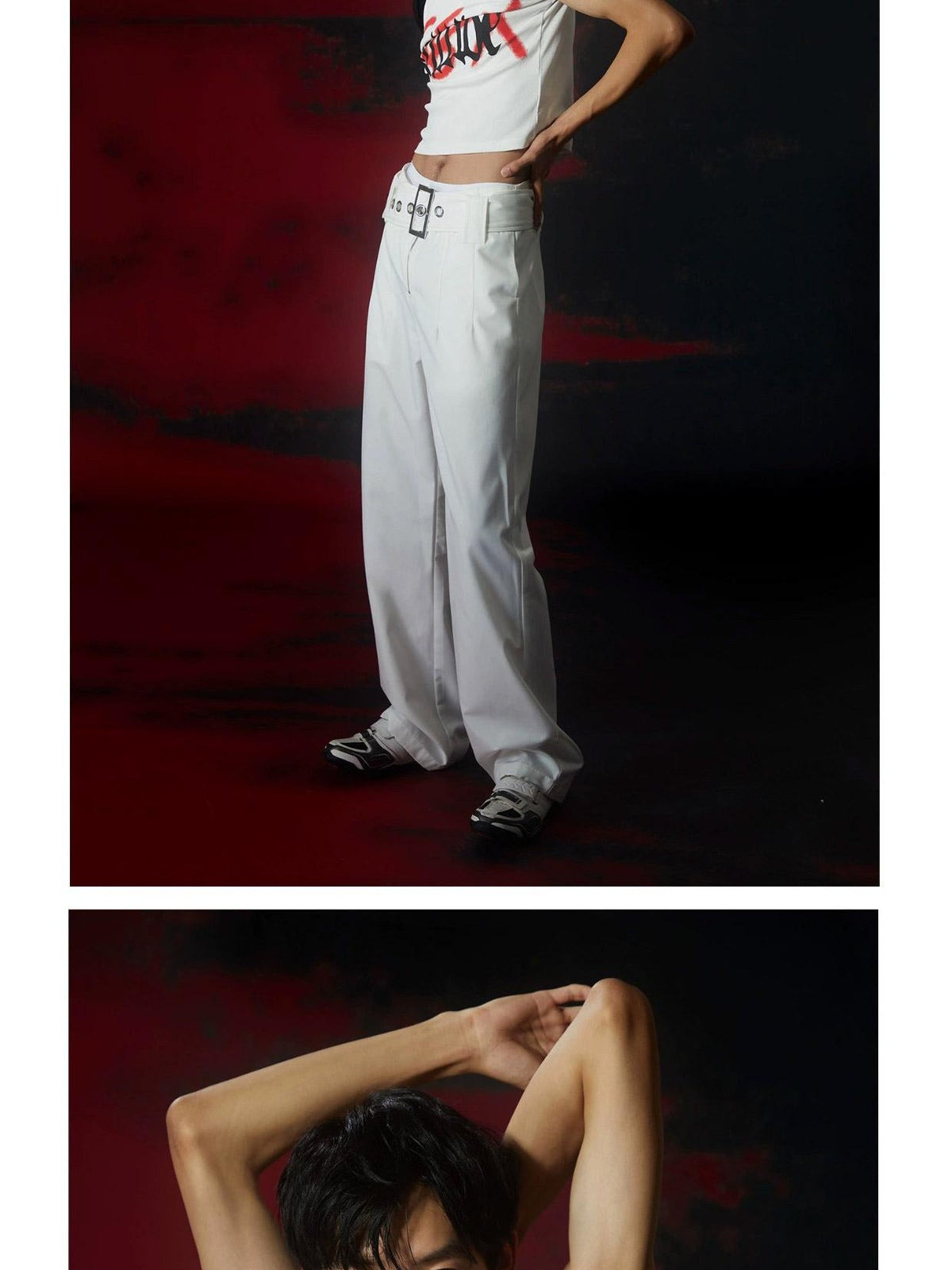 FULLTIDE Detachable Wide Belt Satin Women&