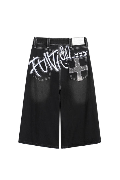 FULLTIDE_Distressed_Minimal_Straight_Low_Rise_Non_Stretch_Unisex_Black_Gray_Denim_Jeans_MISSTT