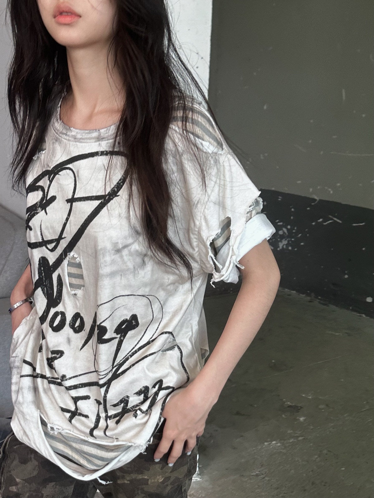 FULLTIDE_Distressed_Vintage_Double_Layer_Printed_Women&
