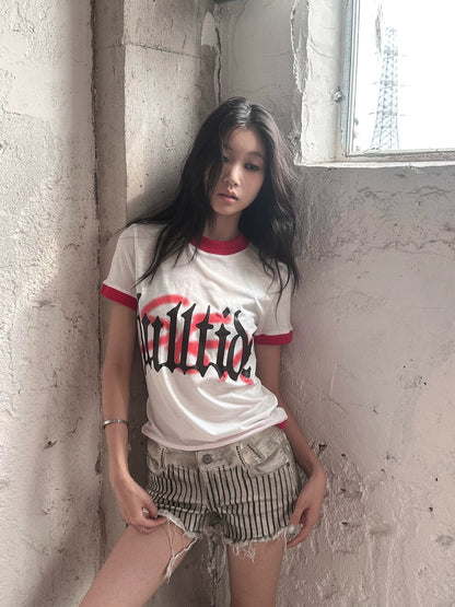 FULLTIDE Durable Denim Low Waist Zipper Light Wash Dirty White Young Women Mini Skirt