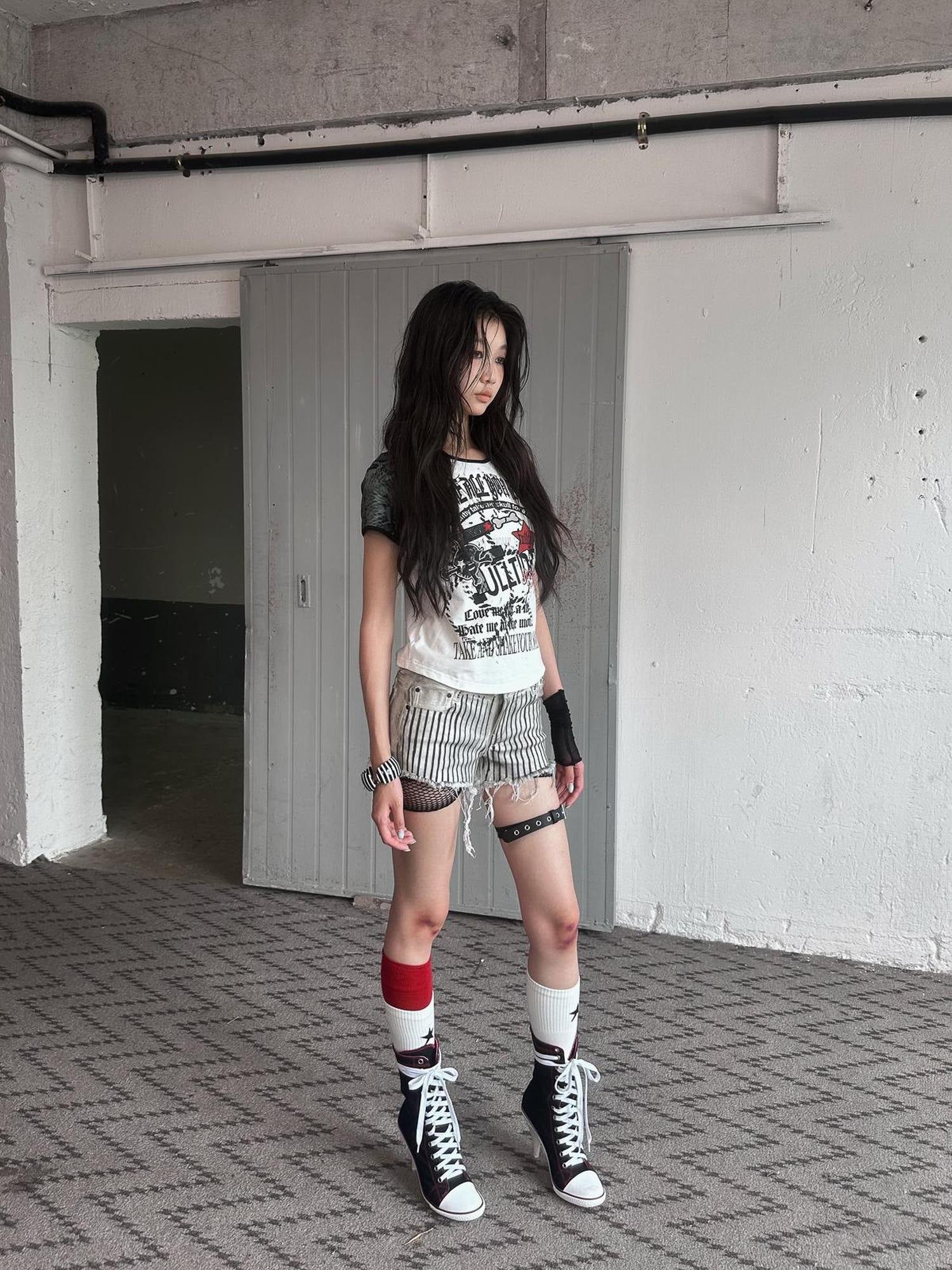 FULLTIDE Durable Denim Low Waist Zipper Light Wash Dirty White Young Women Mini Skirt