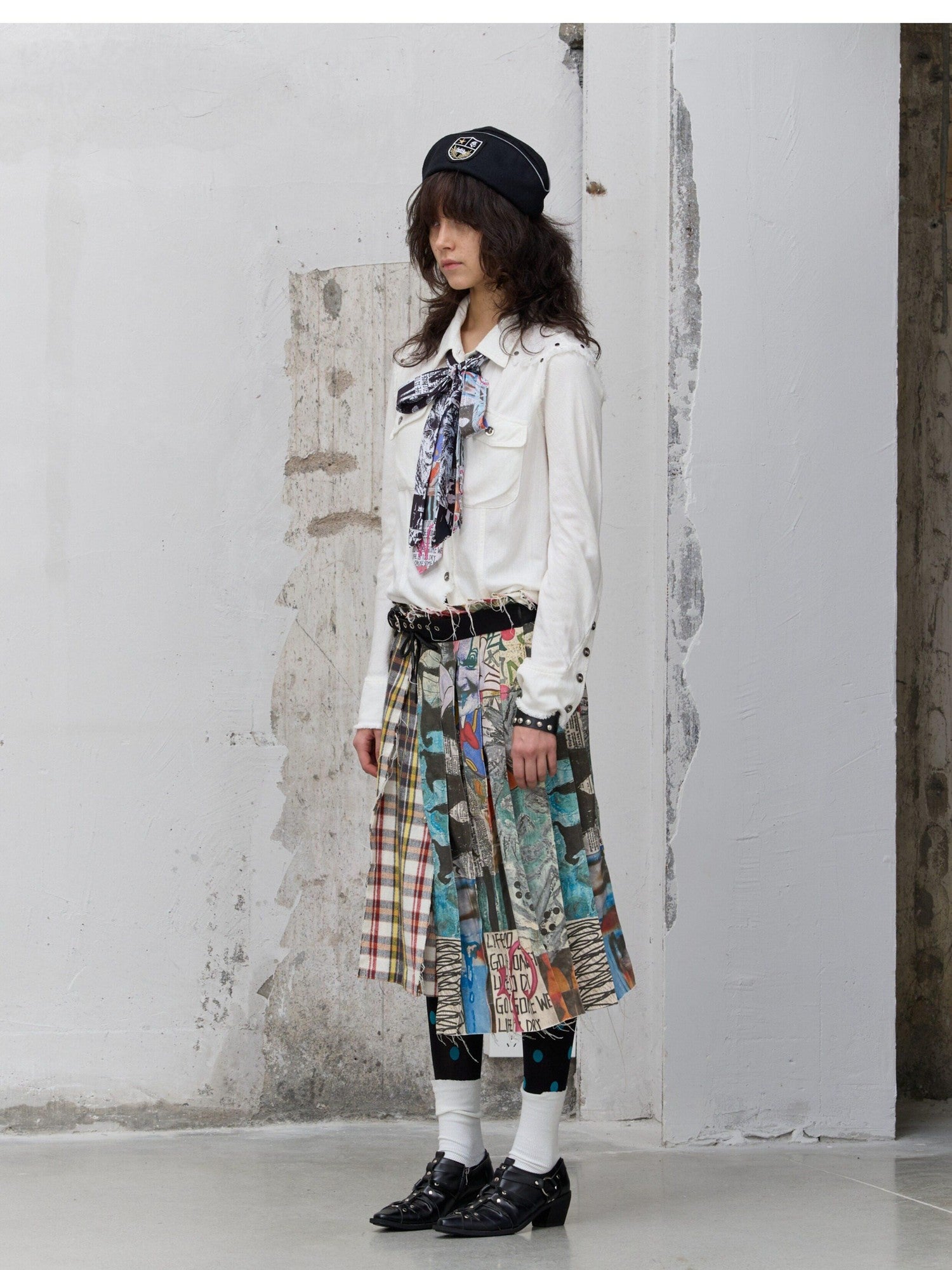 FULLTIDE Graffiti Tie Dye Pleated One Piece Women&