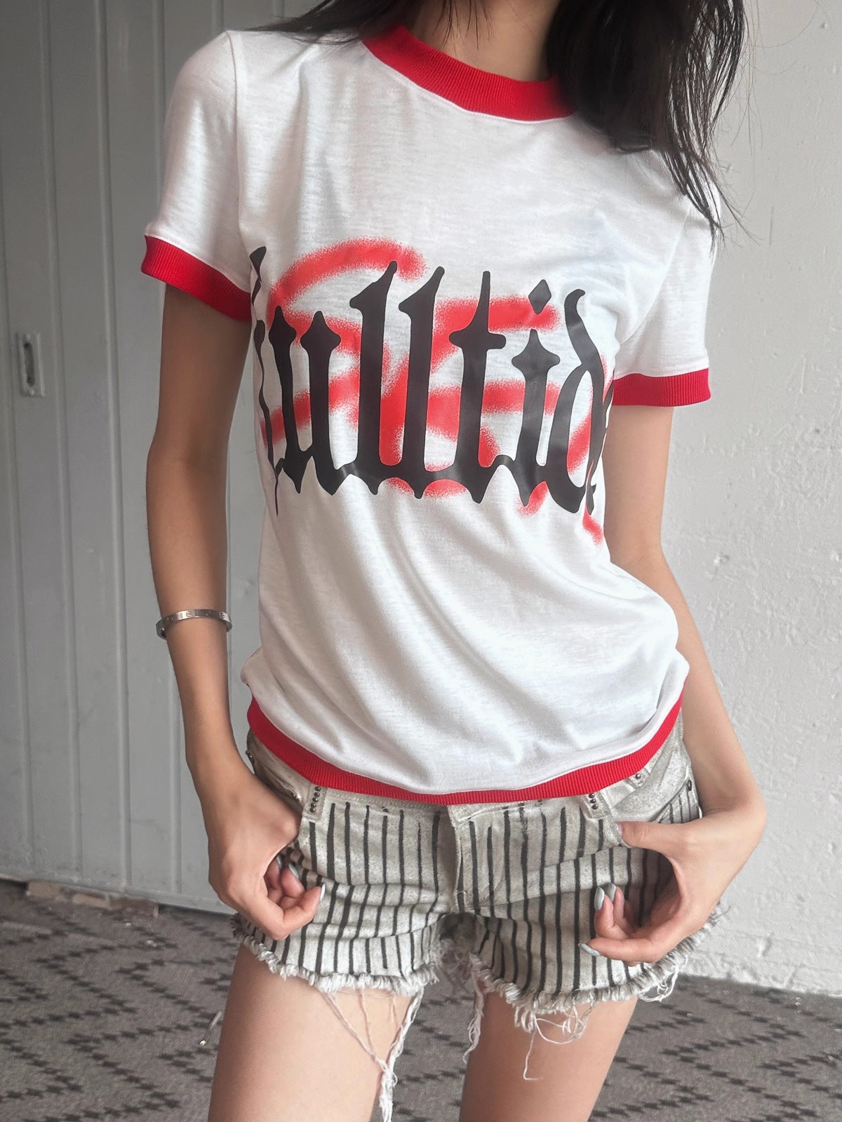 FULLTIDE_Hot_Girl_Cropped_Round_Neck_Short_Sleeve_100_Percent_Cotton_Women_T-Shirt_MISSTT