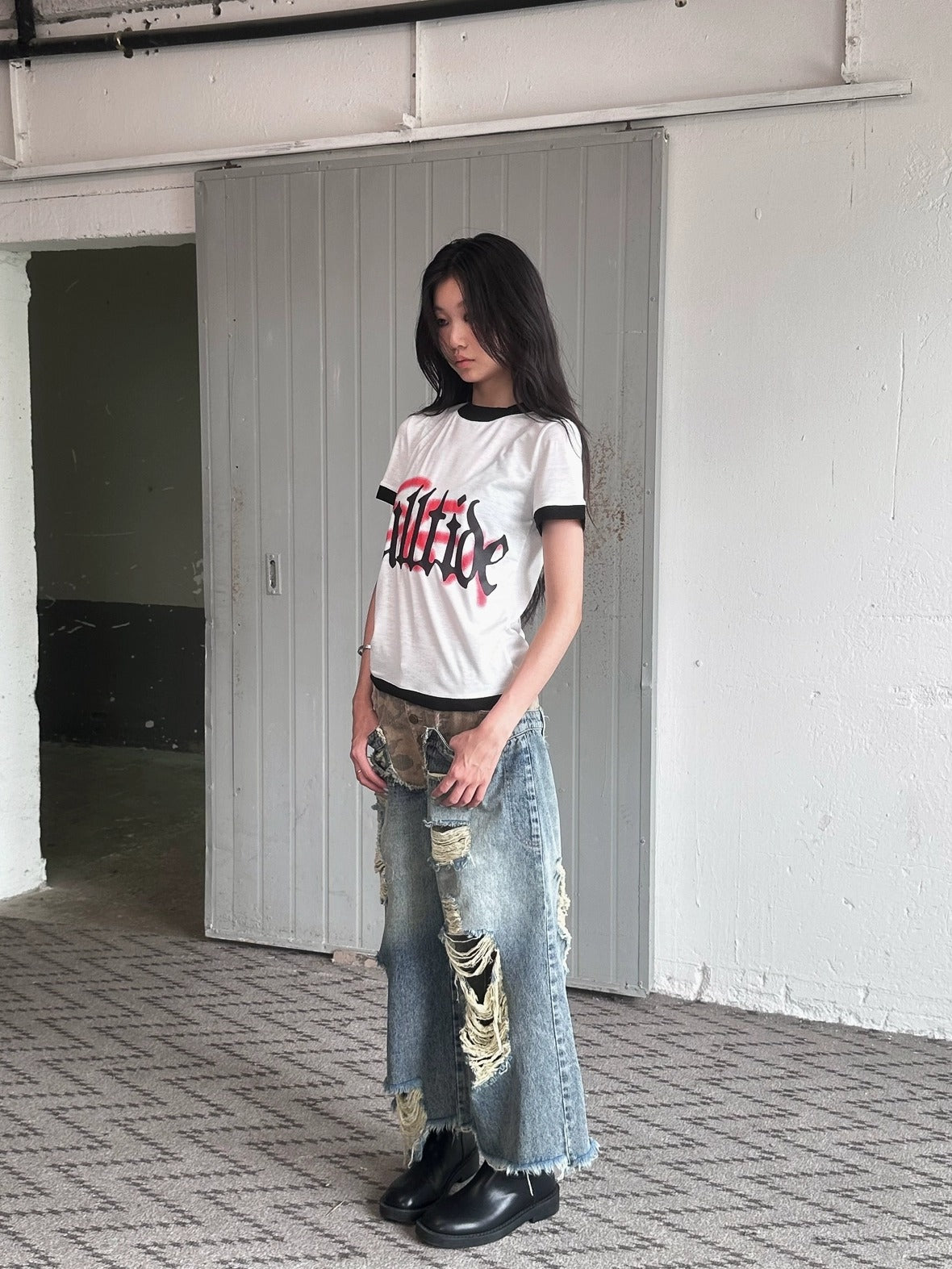 FULLTIDE Hot Girl Cropped Round Neck Short Sleeve 100 Percent Cotton Women T-Shirt