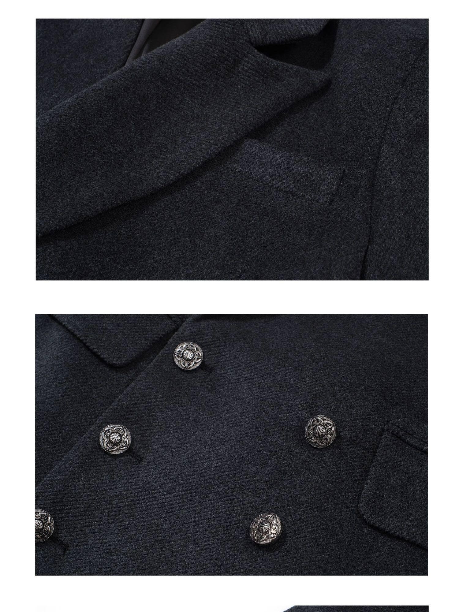 FULLTIDE Hourglass Bike Collar Double Breasted Peak Lapel Women&