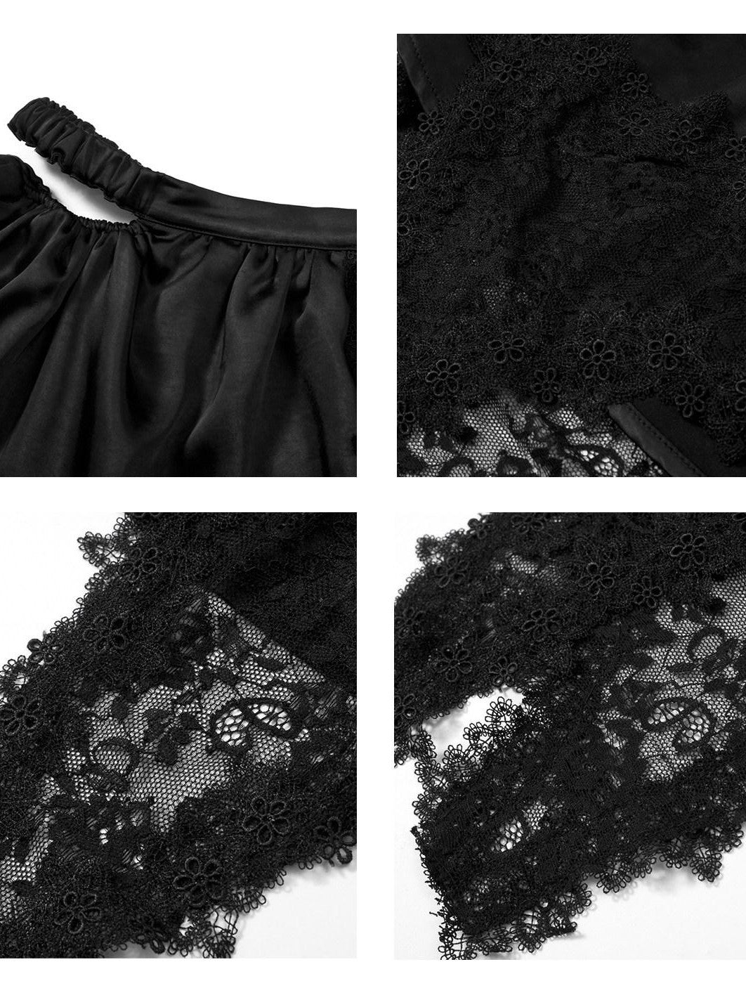 FULLTIDE Ivory Lace Splice Low Waist Detachable Panel Women&