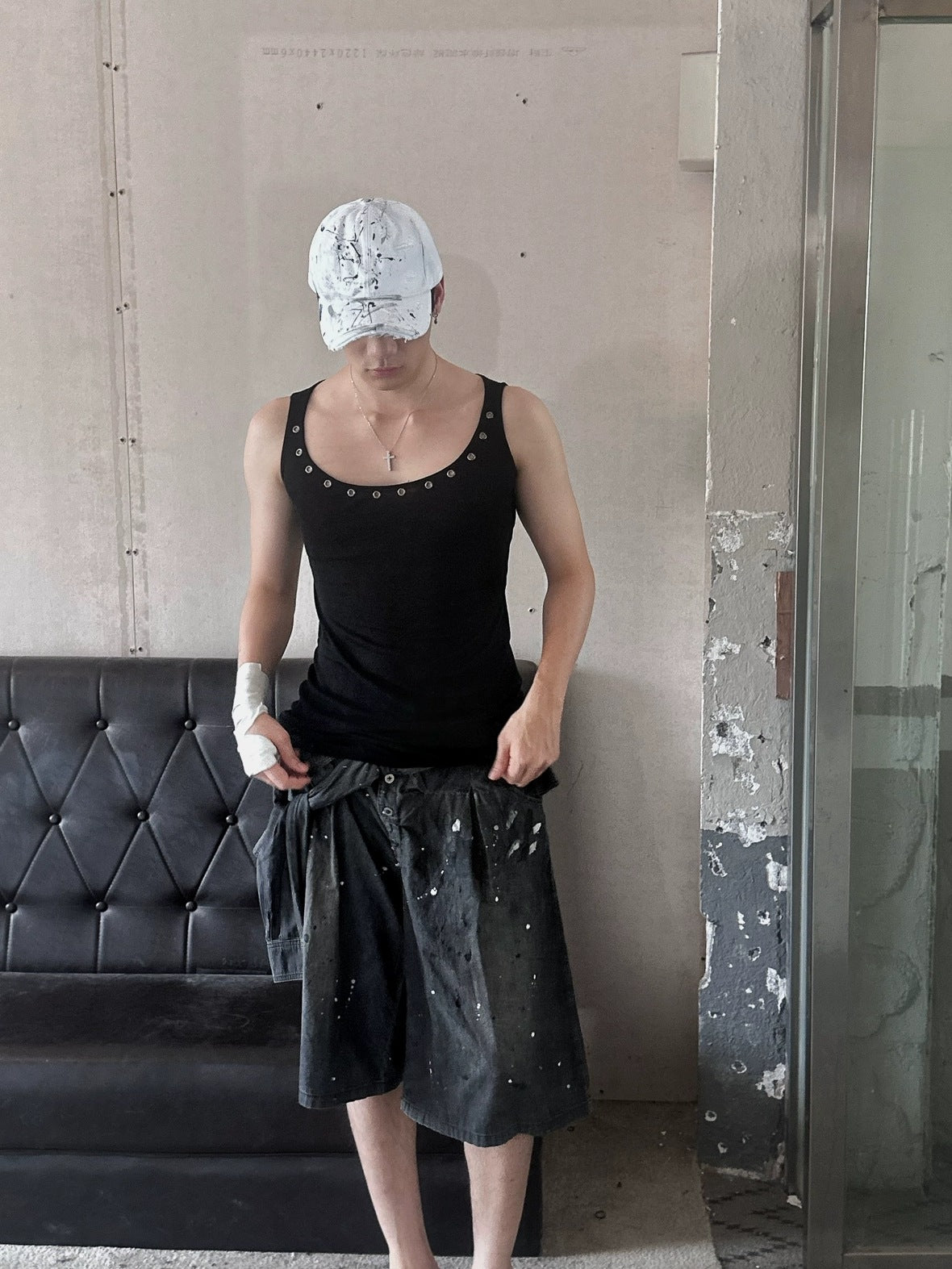 FULLTIDE Lightweight Low Rise Wide Leg Cropped Dark Stretch Cotton Denim Women Jeans