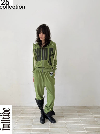 FULLTIDE Loose Colorblock Zip Hooded Streetwear Women Viscose Blend Hoodies