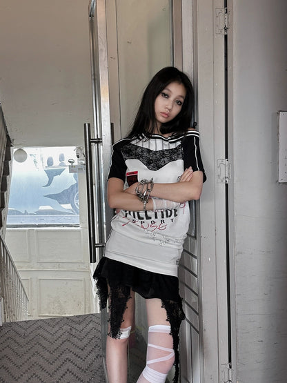 FULLTIDE Low Waist Patchwork Street Style Women Triacetate Fabric Mini Skirt