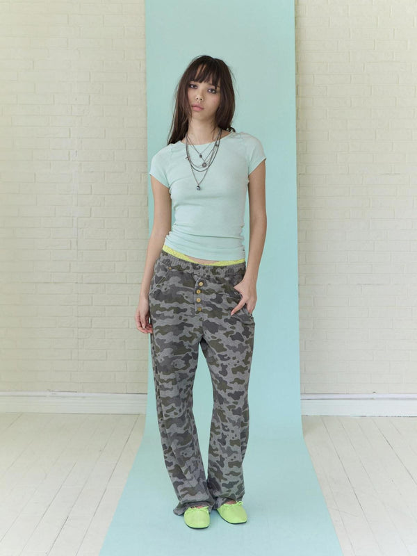 Mint Distressed Super Soft Slim Fit Women's Lyocell Short Sleeve T-shirts