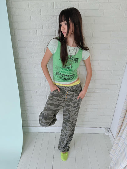 FULLTIDE Mint Distressed Super Soft Slim Fit Women&