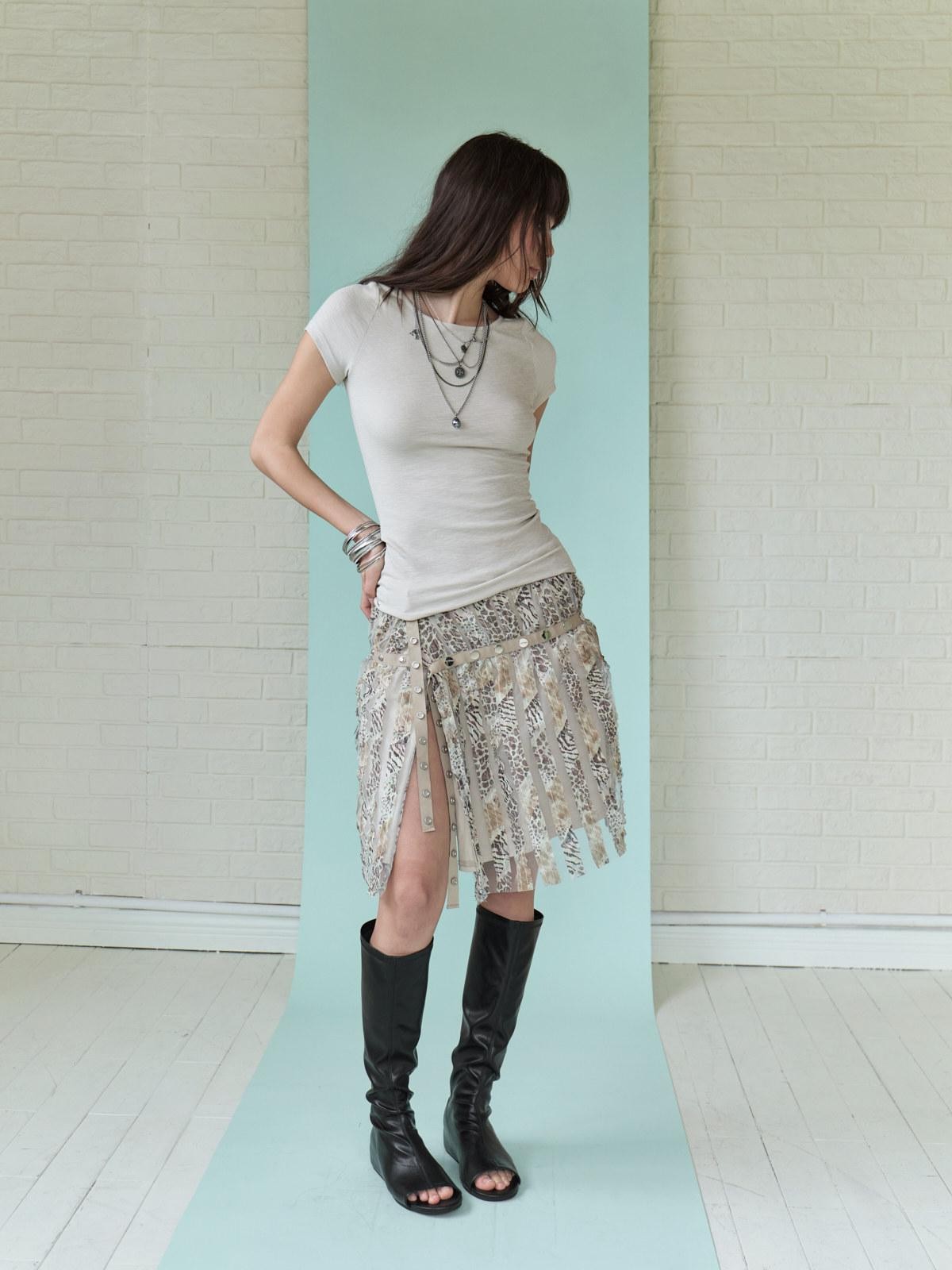FULLTIDE Mint Distressed Super Soft Slim Fit Women&