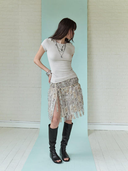 FULLTIDE Mint Distressed Super Soft Slim Fit Women&