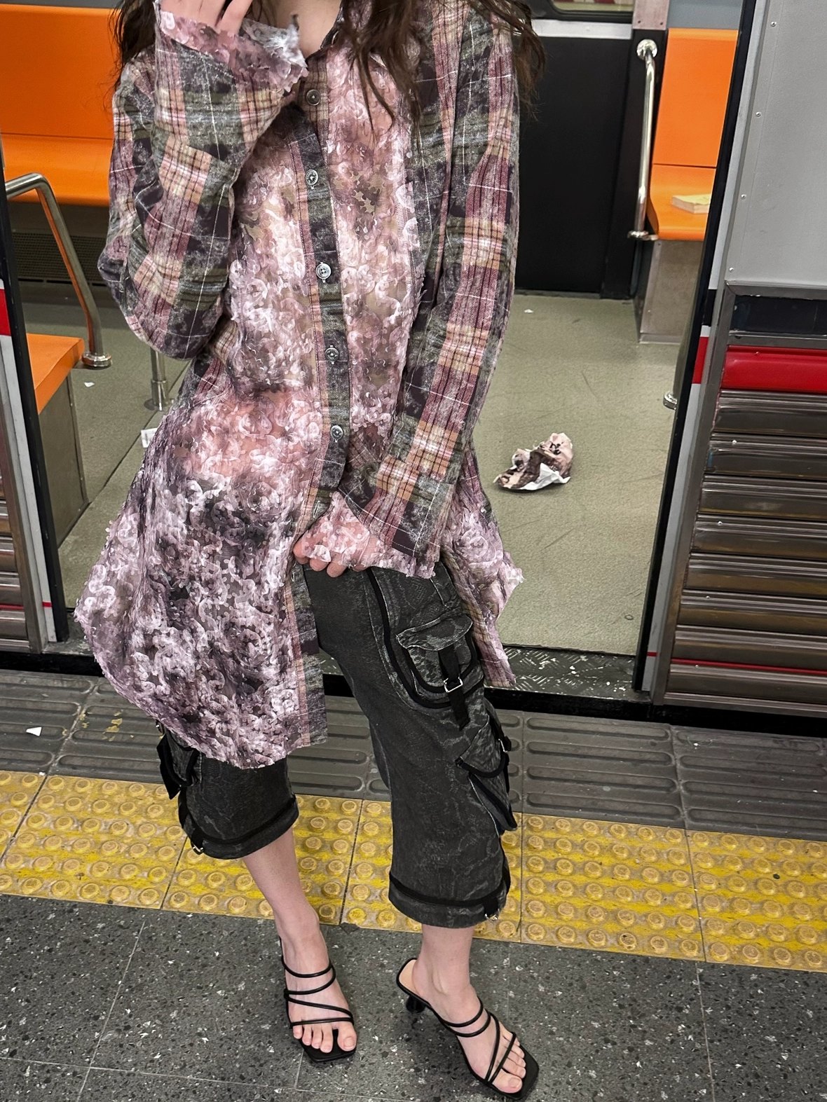 FULLTIDE Original Design Colorblock Square Neck Bell Sleeve Slim Cotton Women Dresses