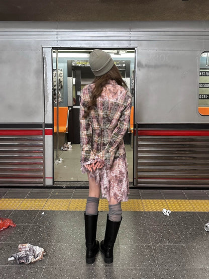 FULLTIDE Original Design Colorblock Square Neck Bell Sleeve Slim Cotton Women Dresses