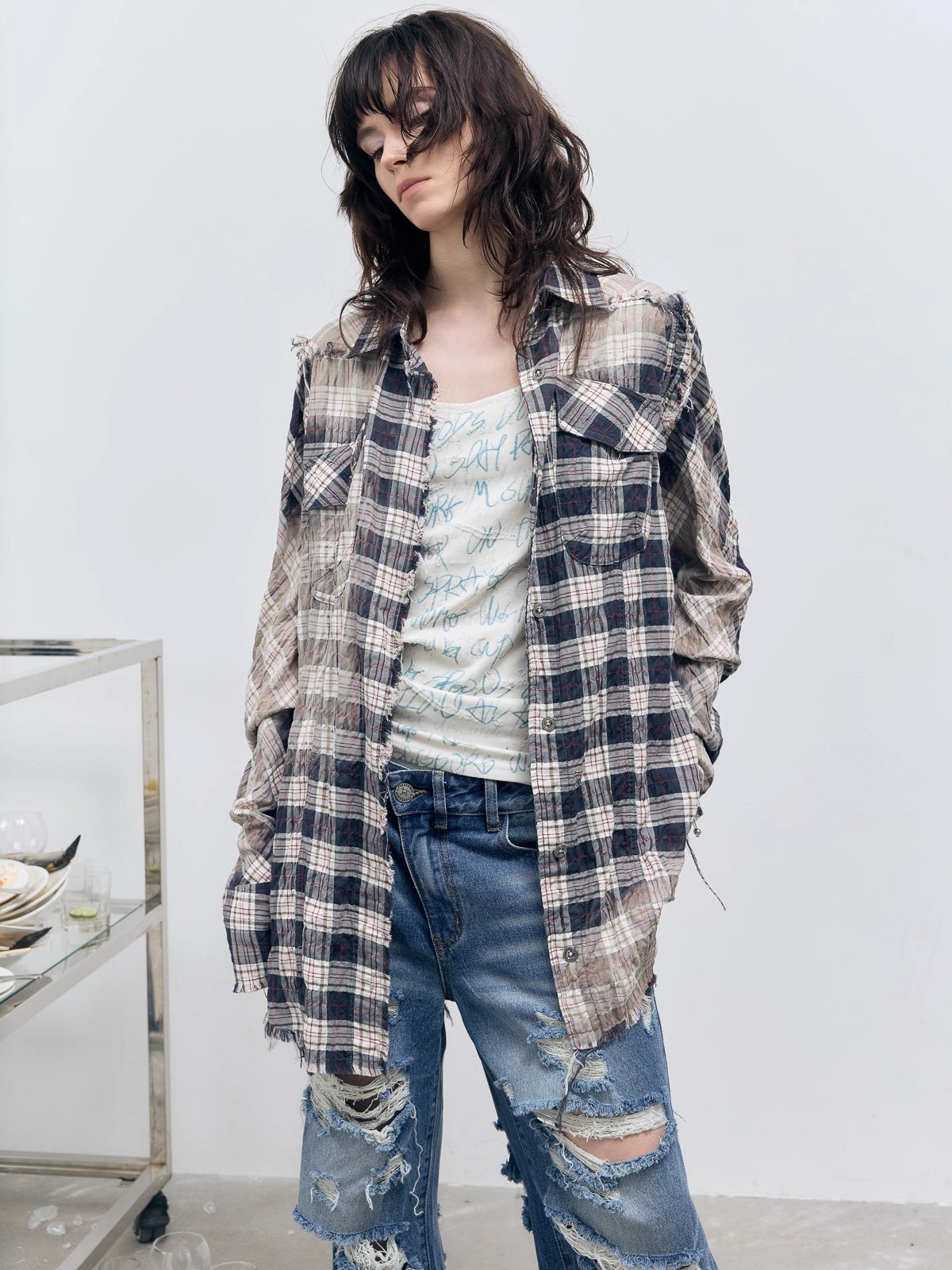FULLTIDE_Original_Relaxed_Fit_Plaid_Button_Front_Long_Sleeve_Women_100%_Cotton_Shirt_MISSTT