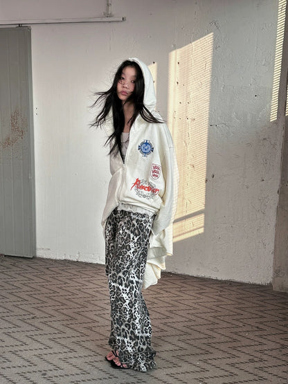 FULLTIDE Oversized Cotton Hooded Longline Loose Fit Long Sleeve Women Solid Coat