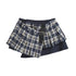 FULLTIDE_Plaid_Graffiti_Asymmetric_Pleated_Low_Waist_Women&
