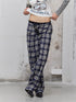 FULLTIDE_Pleated_Blue_Plaid_College_Loose_Fit_Asymmetric_Natural_Waist_Casual_Unisex_Pants_MISSTT