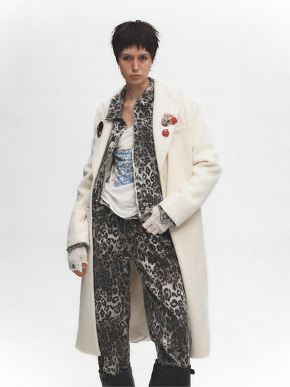 FULLTIDE Premium Wool Blend Hooded Straight Midlength Commuter Women Single Breasted Coat