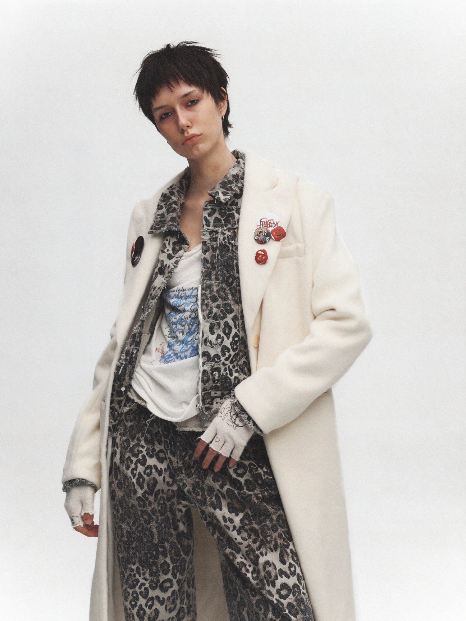 FULLTIDE Premium Wool Blend Hooded Straight Midlength Commuter Women Single Breasted Coat