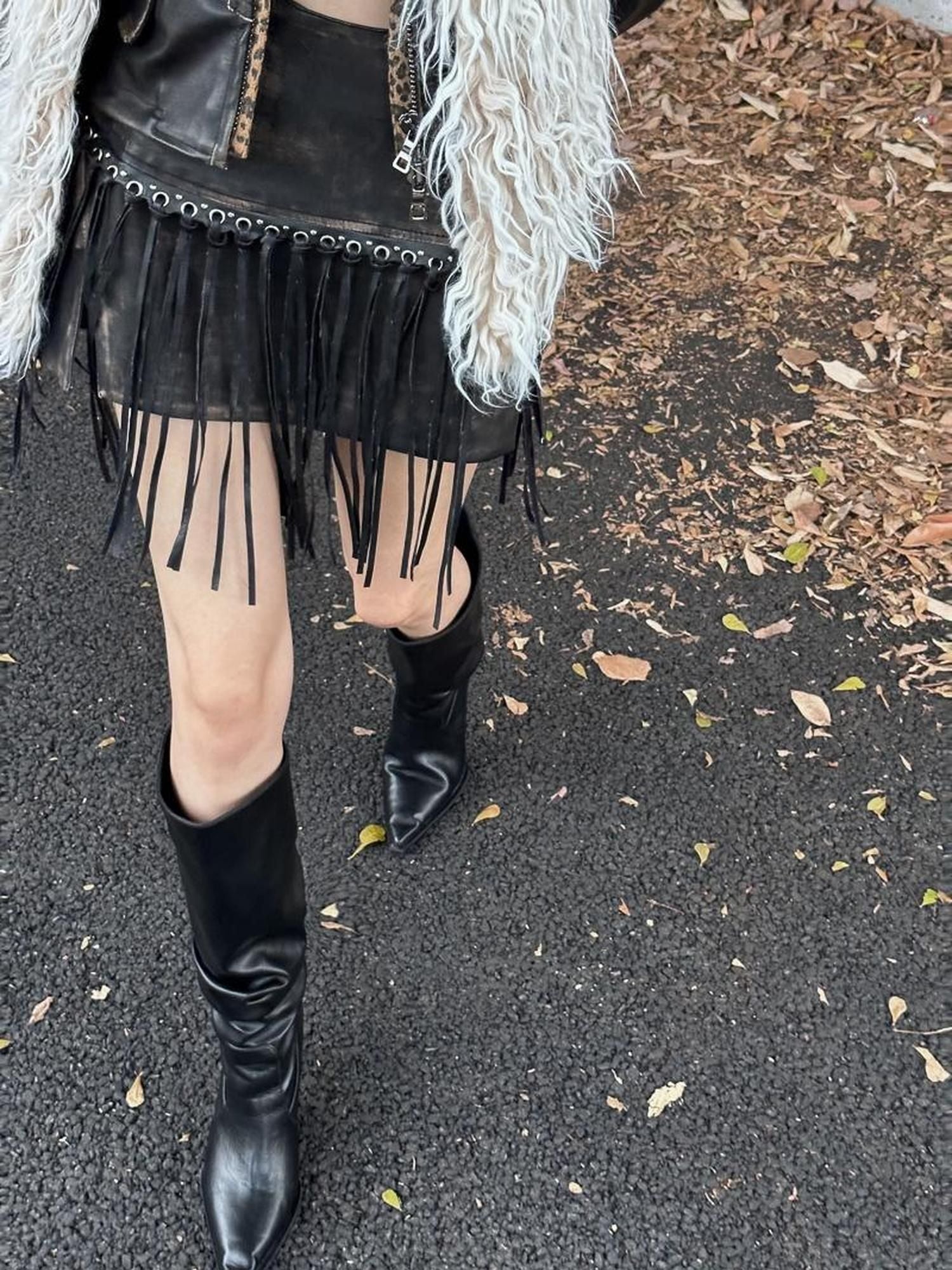 FULLTIDE Pu Leather Vintage Mid Waist Bodycon Black Women Short Mini Skirt