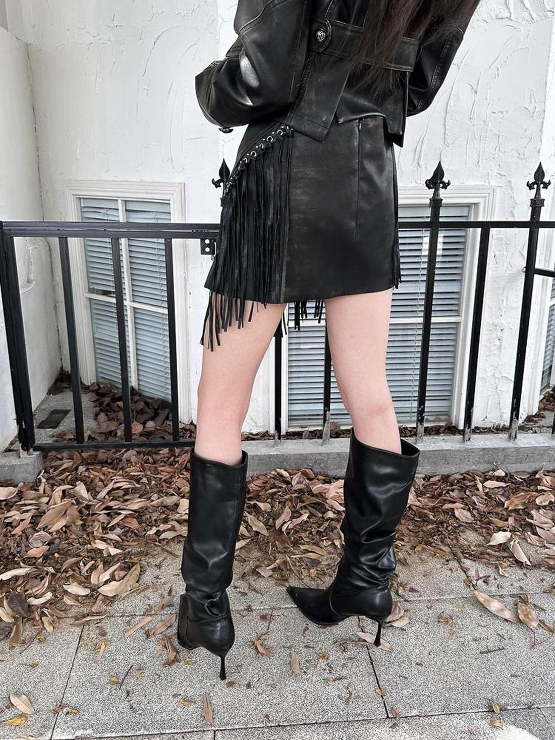 FULLTIDE Pu Leather Vintage Mid Waist Bodycon Black Women Short Mini Skirt