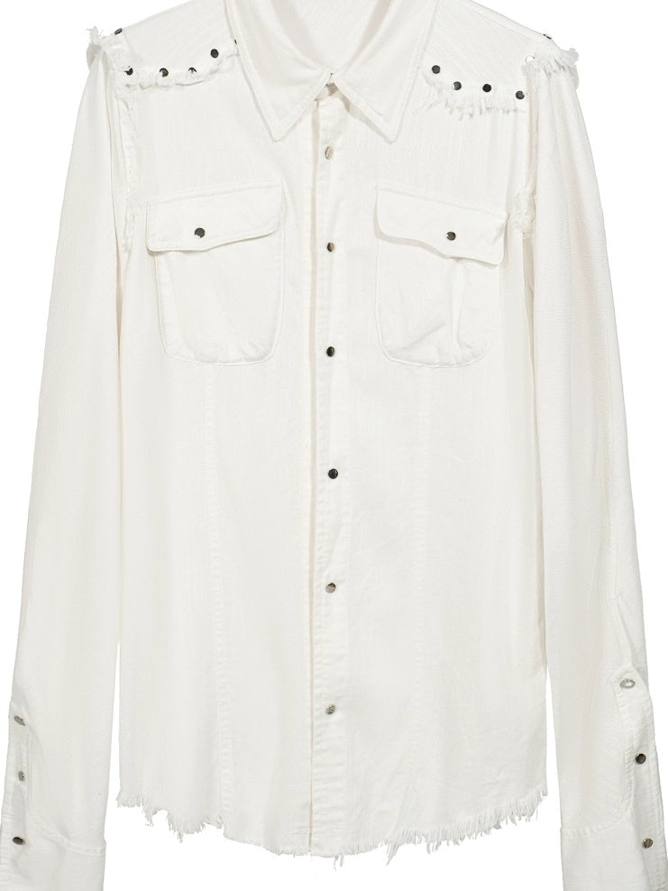 FULLTIDE Pure Cotton Breathable Casual Slim Square Neck Bell Sleeve Midlength Women Shirt