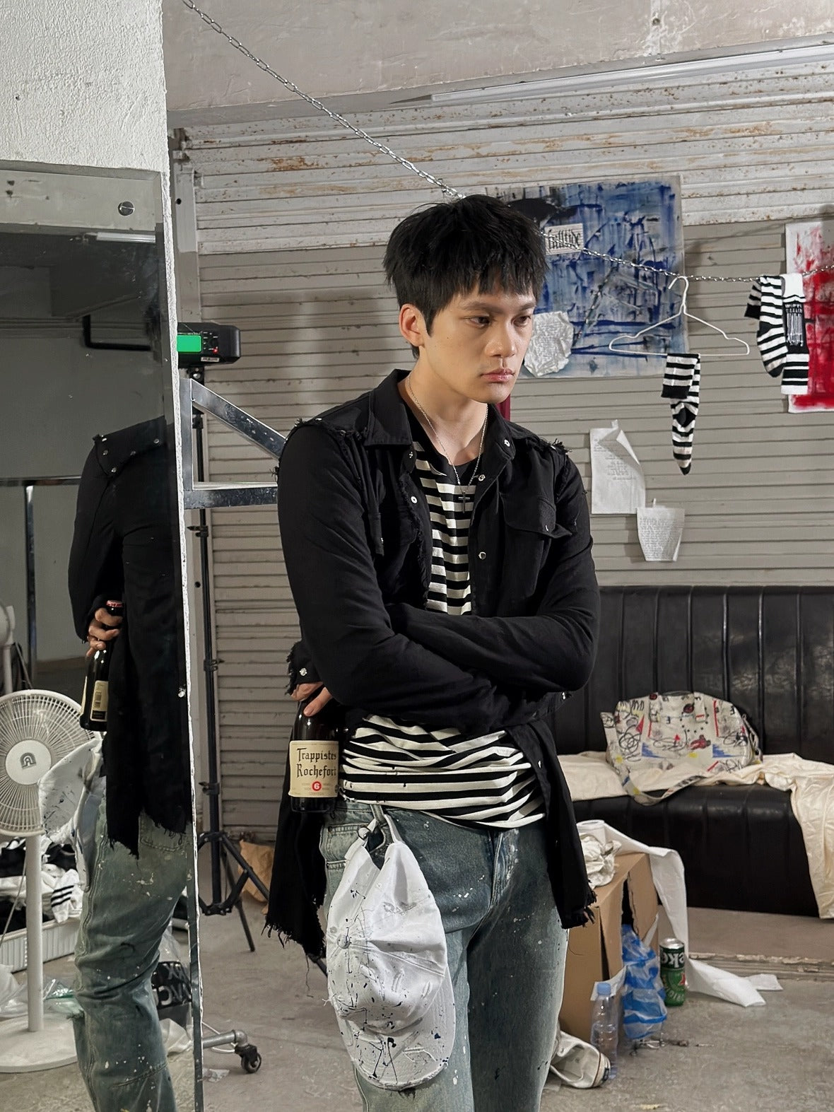 FULLTIDE Pure Cotton Breathable Casual Slim Square Neck Bell Sleeve Midlength Women Shirt