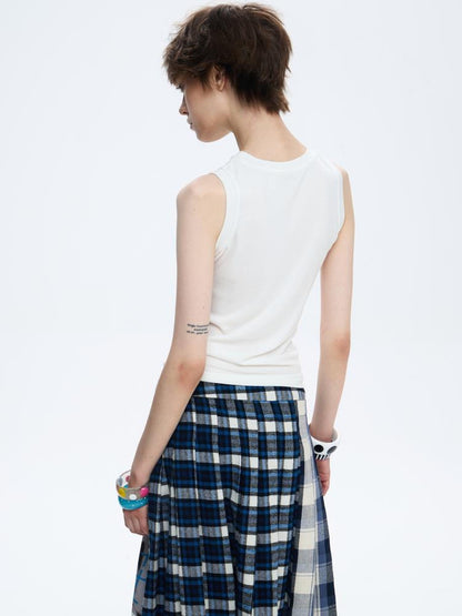 FULLTIDE Quick Dry Cotton Lyocell Street Slim Sleeveless Women Creative Print T-Shirt