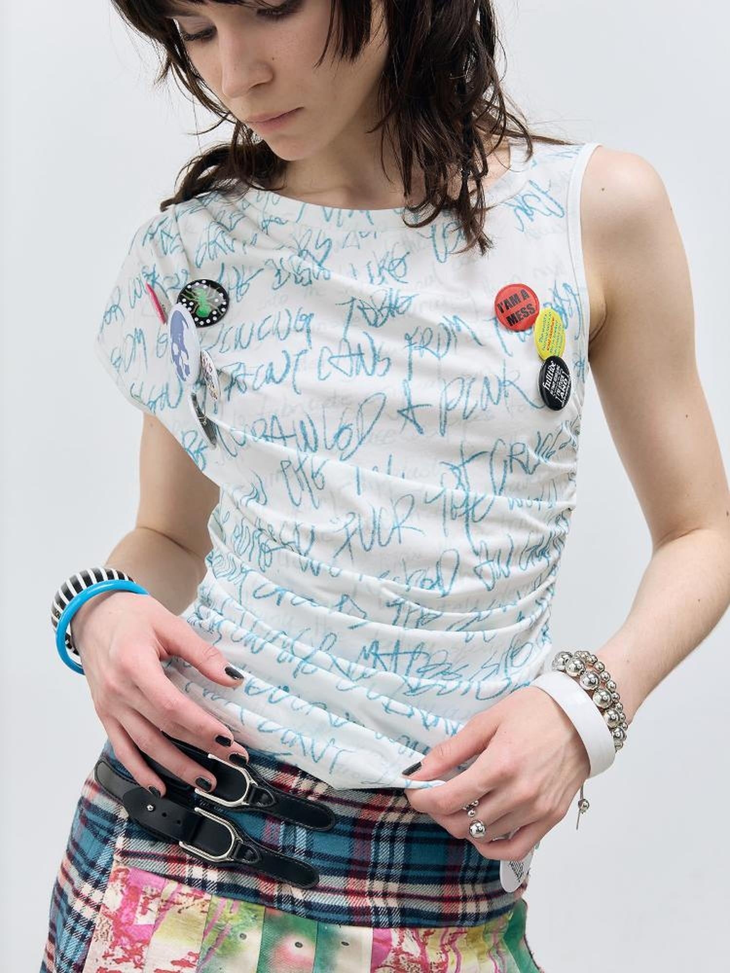 FULLTIDE Quick Dry Creative Print Commuter Slim Fit Women Cotton Lyocell T-Shirt