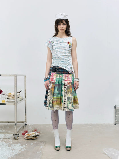 FULLTIDE Quick Dry Creative Print Commuter Slim Fit Women Cotton Lyocell T-Shirt