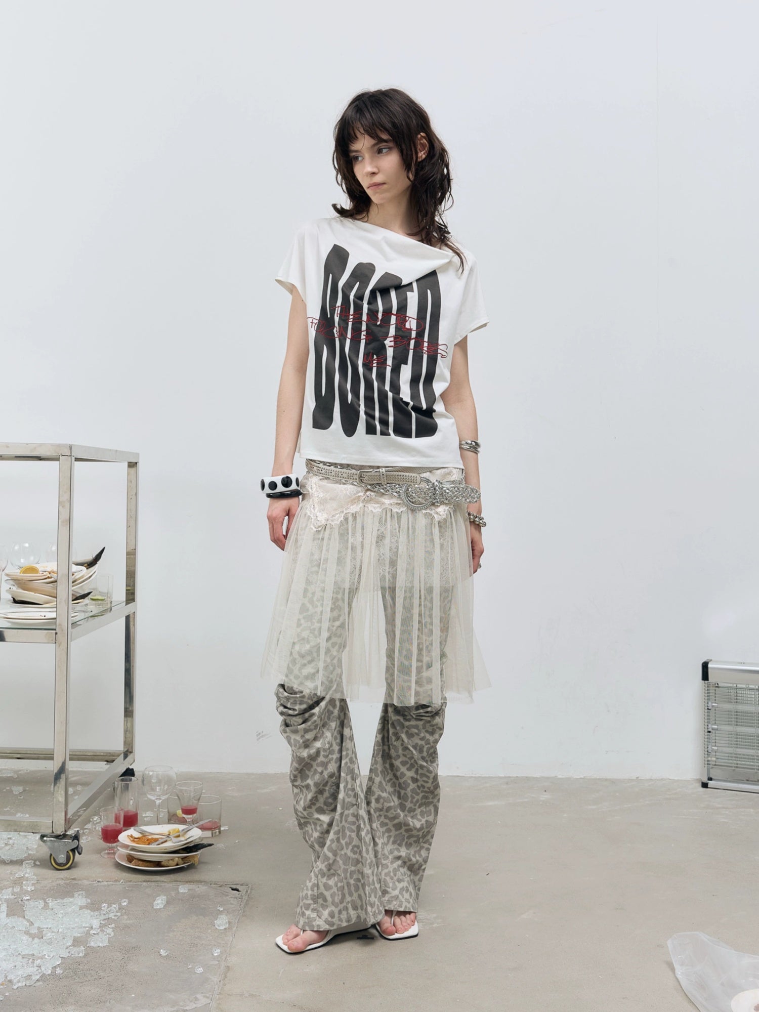 FULLTIDE Quick Dry Loose Commuter Printed Round Neck Unisex Cotton Black T-Shirt