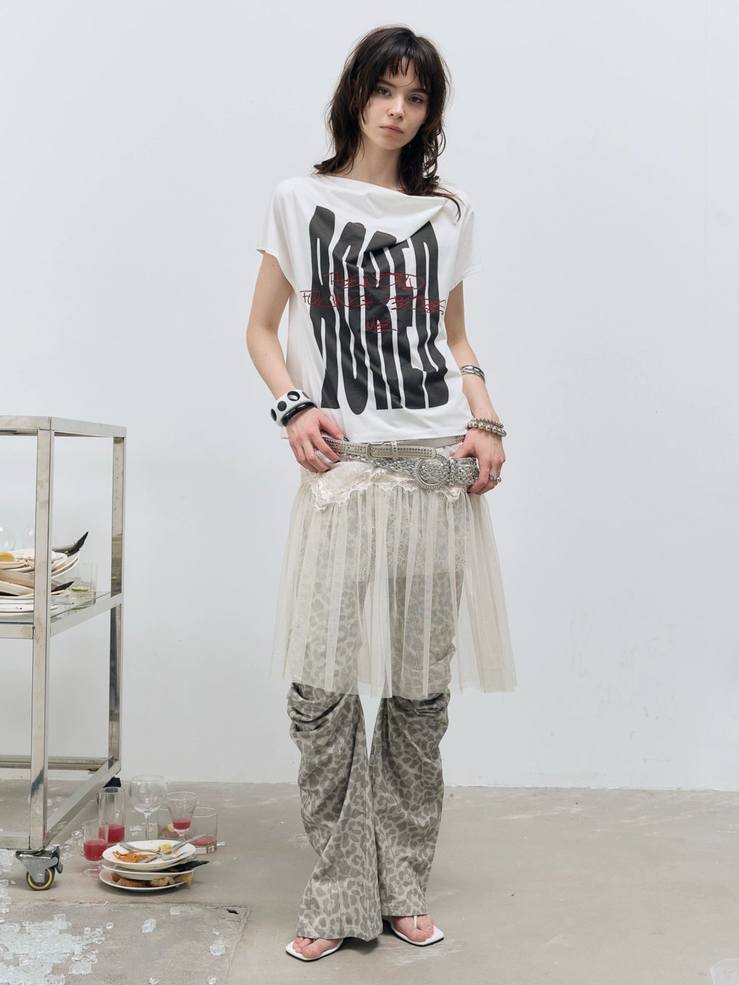 FULLTIDE Quick Dry Loose Commuter Printed Round Neck Unisex Cotton Black T-Shirt