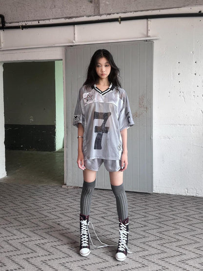 FULLTIDE Satin Patchwork Striped Punk Women&