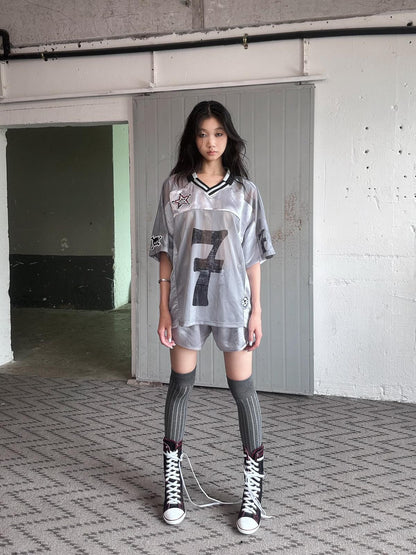 FULLTIDE Satin Patchwork Striped Punk Women&
