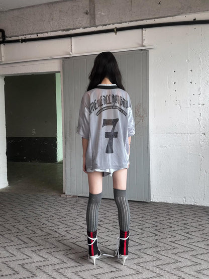 FULLTIDE Satin Patchwork Striped Punk Women&