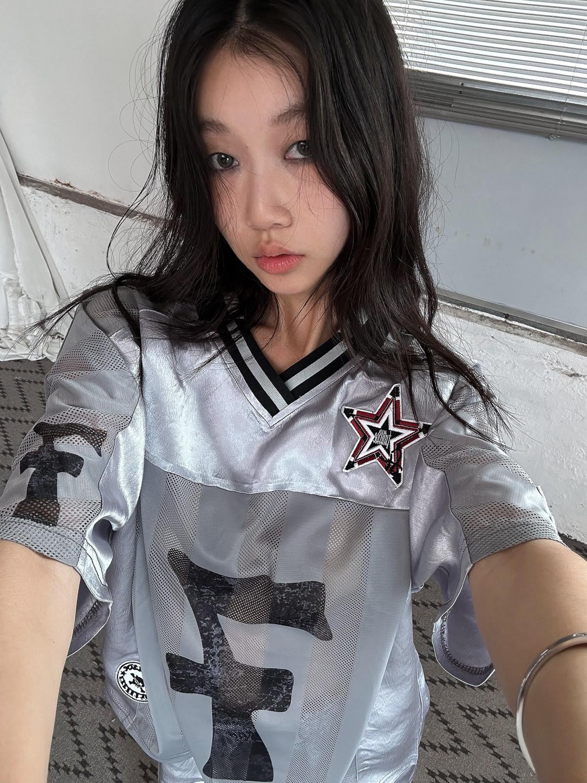 FULLTIDE Satin Patchwork Striped Punk Women&