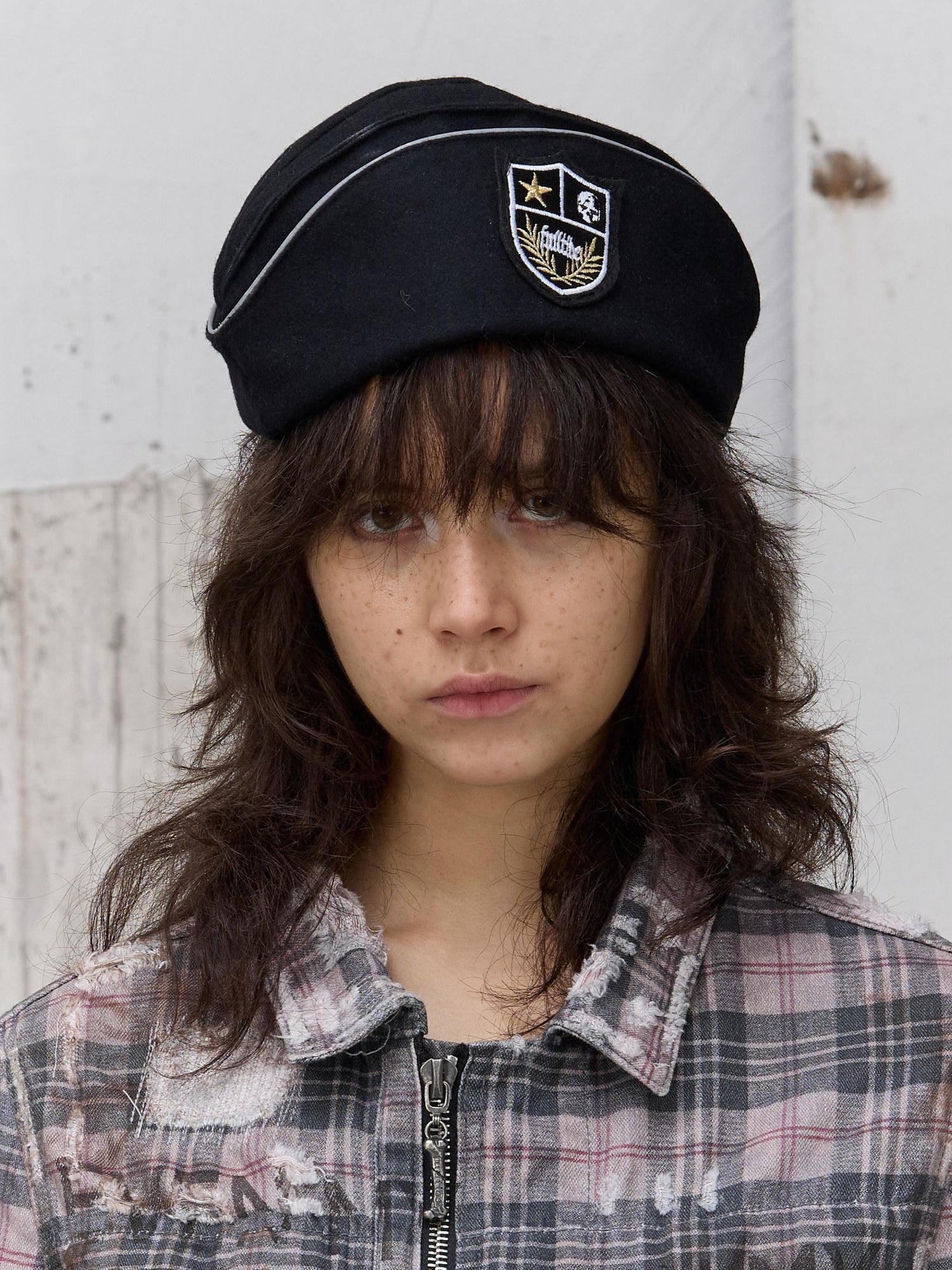 FULLTIDE_Scottish_Plaid_Embroidered_Badge_Octagonal_Women&