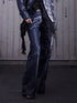 FULLTIDE_Sleek_Navy_Pu_Low_Waist_Micro_Flare_Original_Design_Women_Leather_Pants_MISSTT