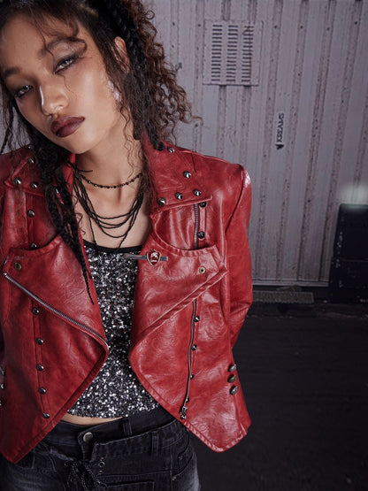 FULLTIDE_Slim_Pu_Zipper_Cropped_Street_Style_Blazer_Collar_Women_Navy_Burgundy_Jacket_MISSTT