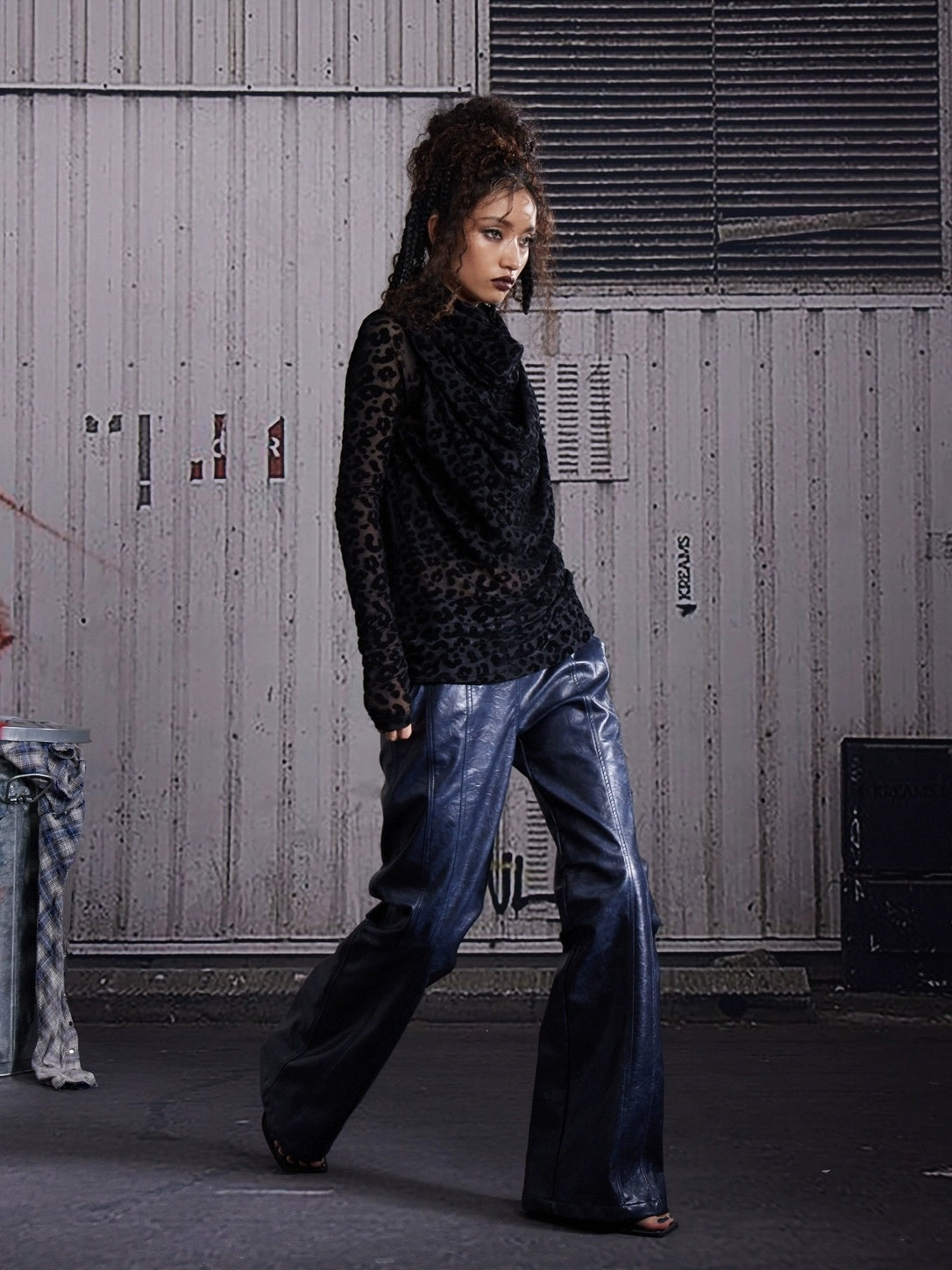 FULLTIDE Slim Pu Zipper Cropped Street Style Blazer Collar Women Navy Burgundy Jacket