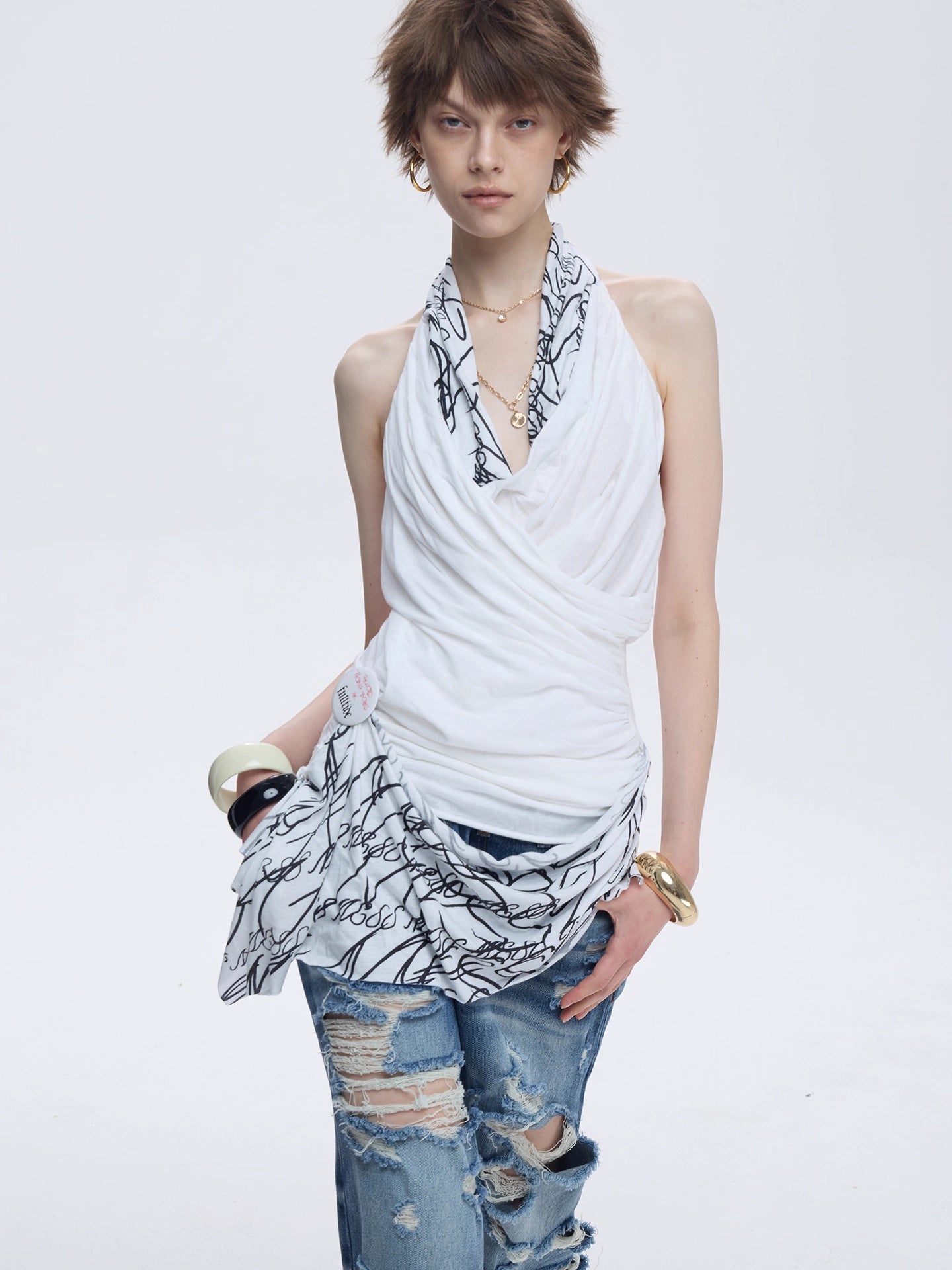 FULLTIDE_Soft_100_Percent_Cotton_Slim_Fit_V_Neck_Sleeveless_Women_Cross_Print_T-Shirt_MISSTT