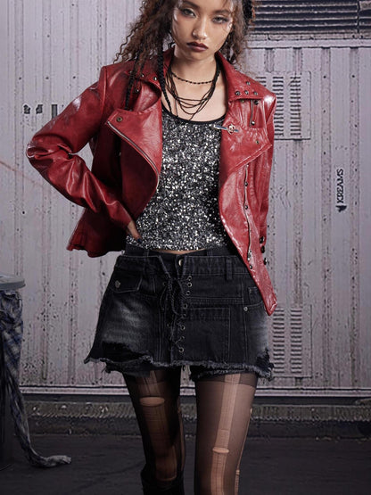 FULLTIDE Soft Cotton Black A Line Short Flattering Women Everyday Casual Mini Skirt