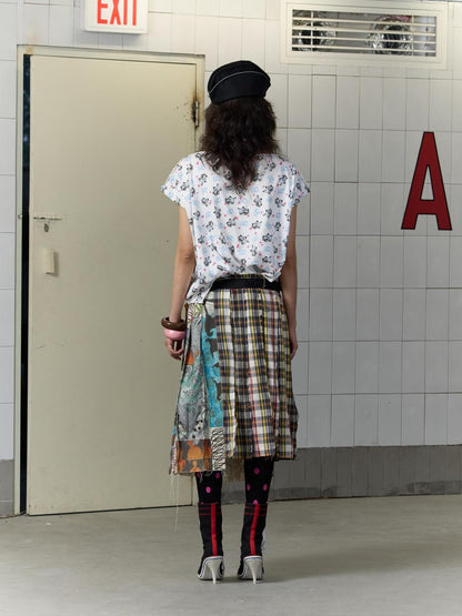 FULLTIDE Soft Cotton Graffiti Patchwork Oversized Unisex Crew Neck T-Shirt