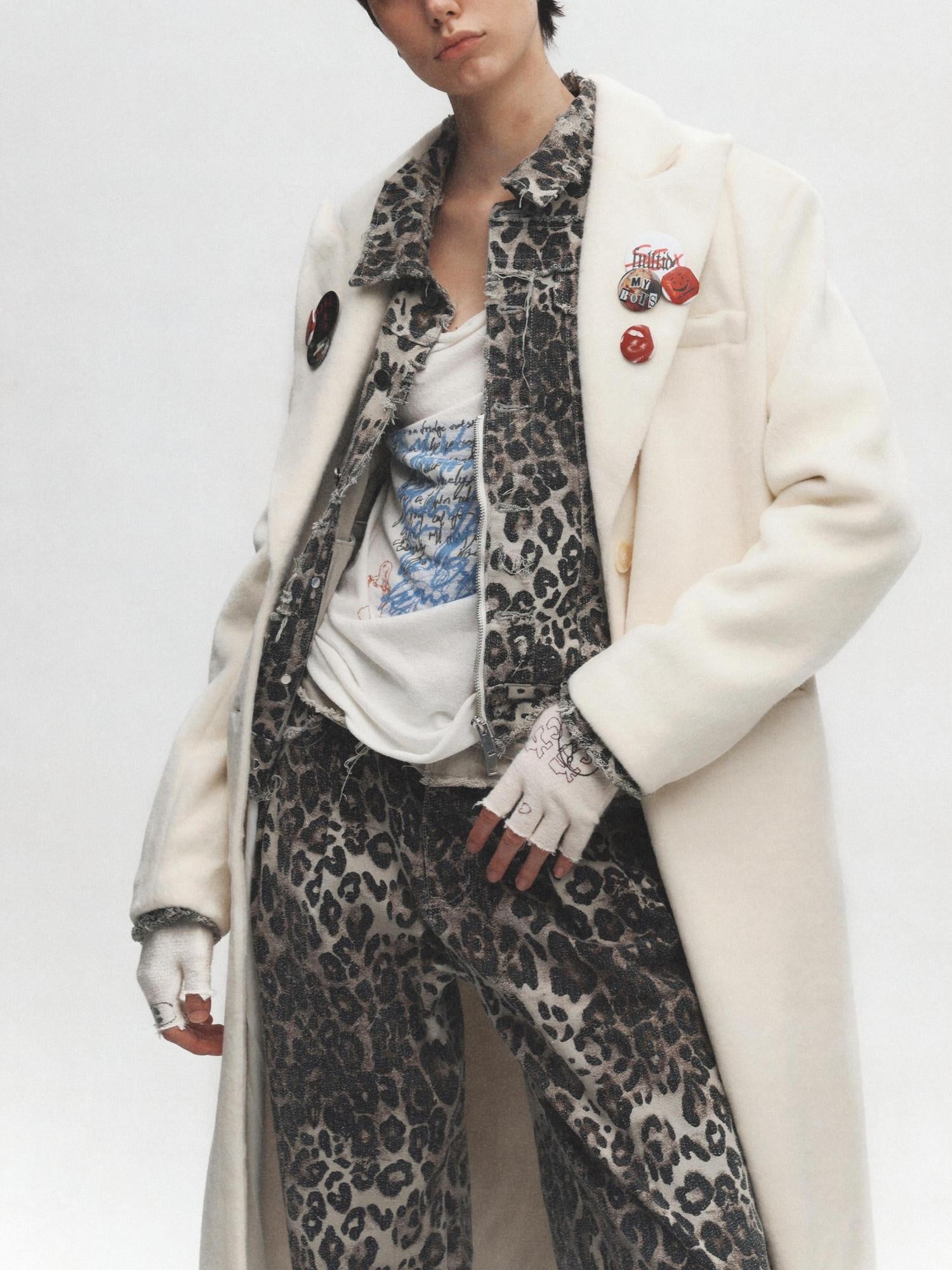 FULLTIDE Soft Knit Half Finger Gloves Unisex Young Adults Neutral Beige Gray Accessories